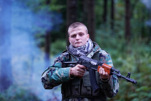 Military soldiers in field photo