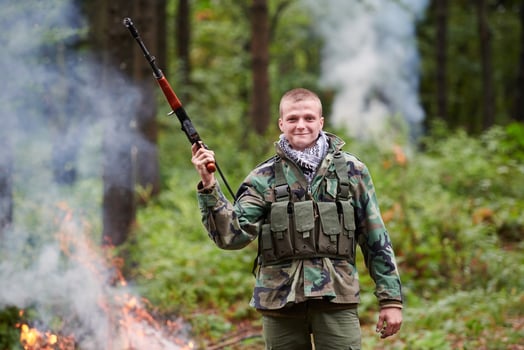 Military soldiers in field photo