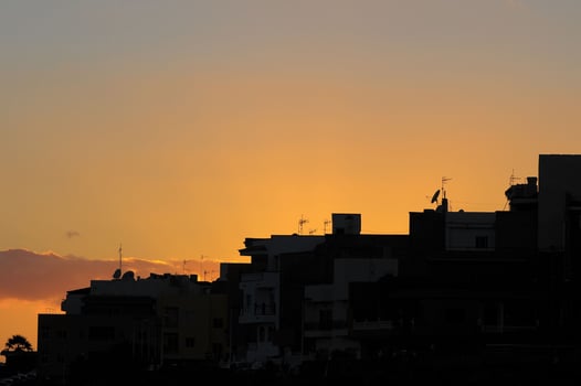 Sunset over the Atlantic Ocean photo