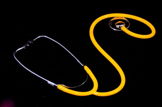Yellow Medical Instrument Tool Stethoscope photo