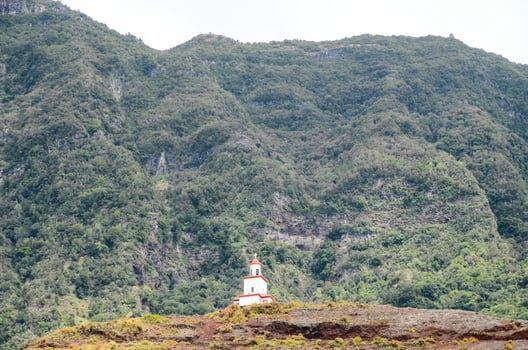 Lighthouse on cliff photo