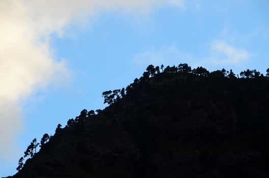Mountain silhouette and sky photo