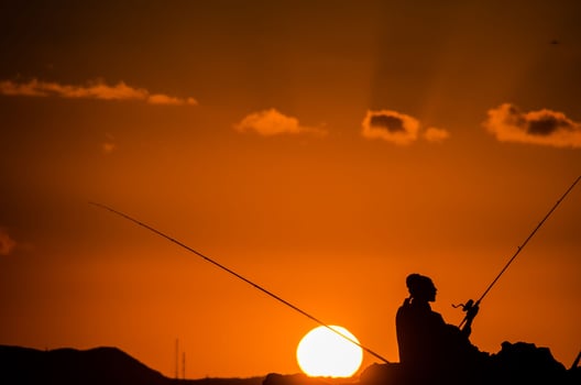 Fisherman Fishing Rod Silhouette photo