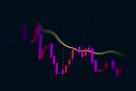 Stock crash market exchange loss trading graph analysis investment indicator business graph charts of financial digital background down stock crisis red price in down trend chart fall photo
