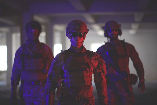 Military soldiers in field photo