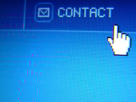 contact button hand photo