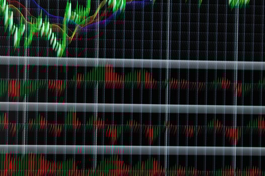 Graphs on screen photo