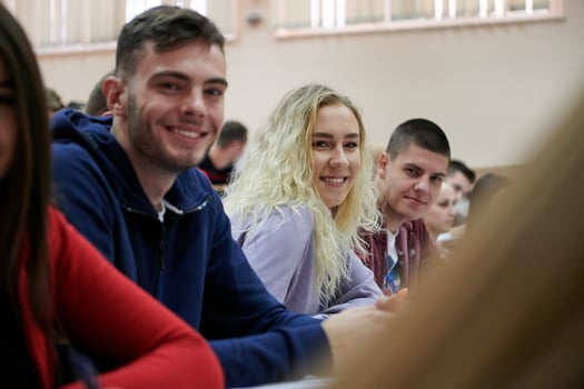 Students Gruop In Amphitheather photo