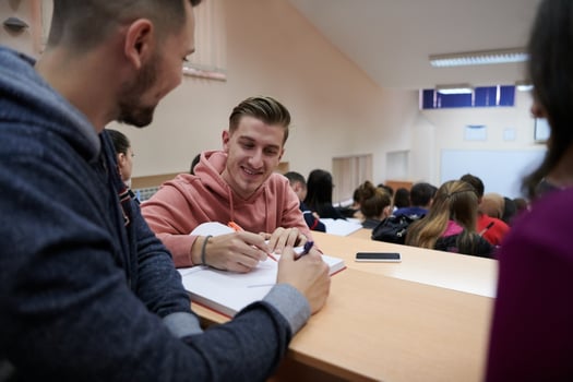 Students Gruop In Amphitheather photo