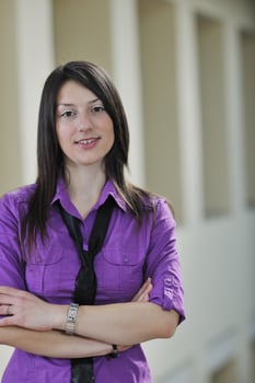 student girl portrait at university campus photo