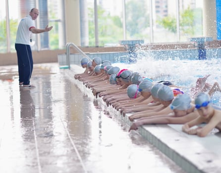 Group of swimmers photo