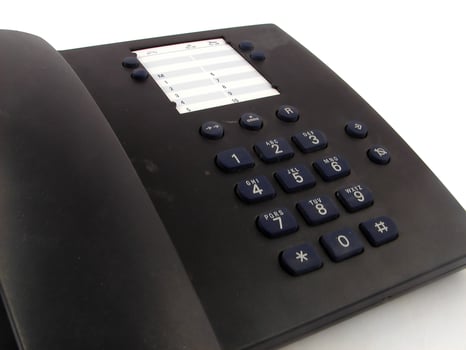 Retro telephone closeup photo