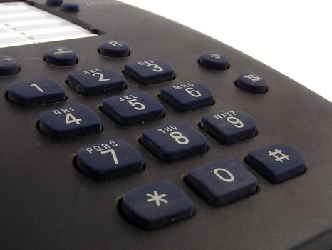 Retro telephone closeup photo