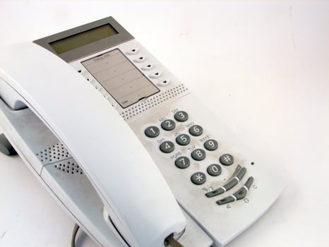 Retro telephone closeup photo