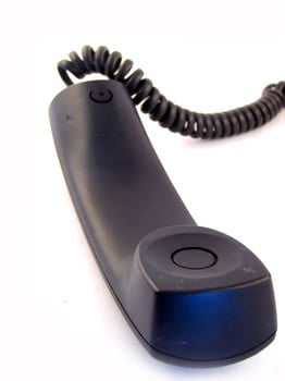 Telephone on white photo
