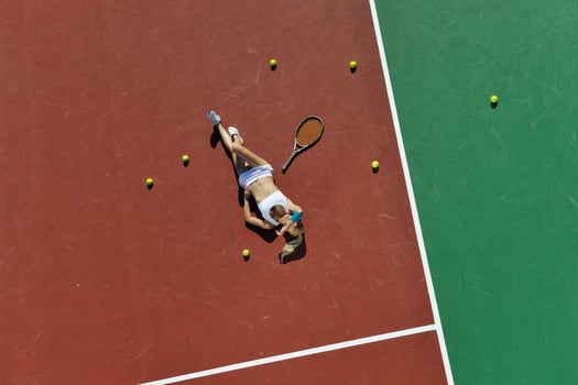 young woman play tennis photo