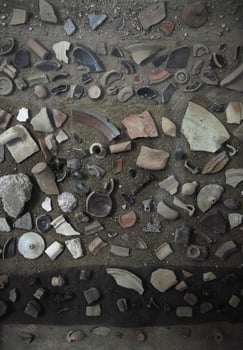 Dark gravel texture photo