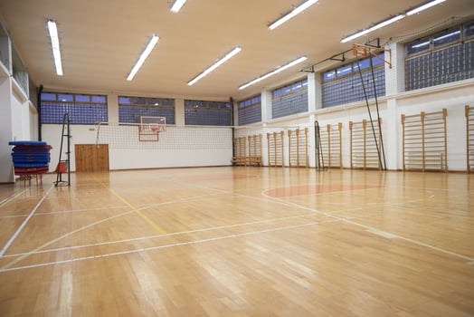 Empty school gym photo