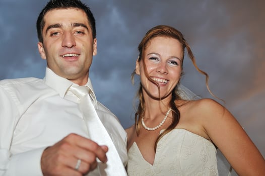 Just married portrait photo