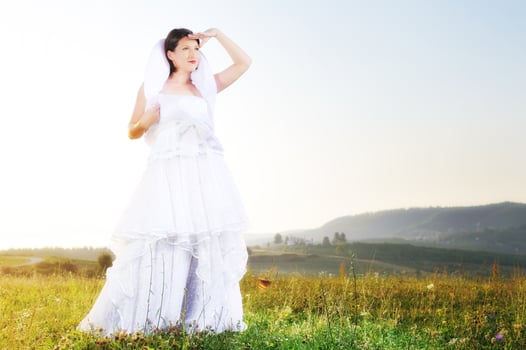 Outdoor bridal portrait photo