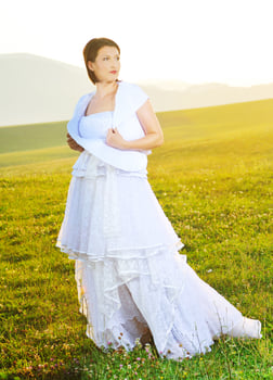 Outdoor bridal portrait photo