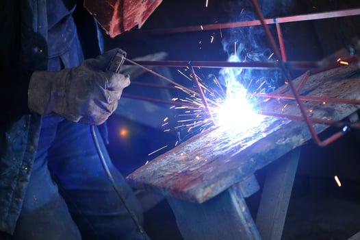 Welder working view photo