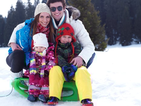 Winter family view photo