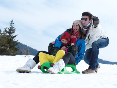 Winter family view photo