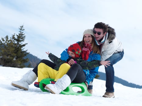 Winter family view photo