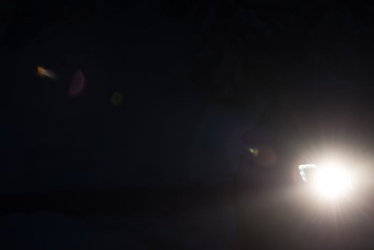 lens flare of modern car photo