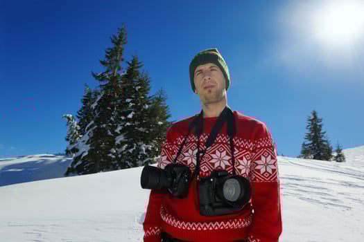 photographer portrait at winter photo