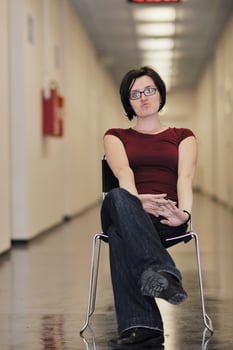 woman relax indoor photo