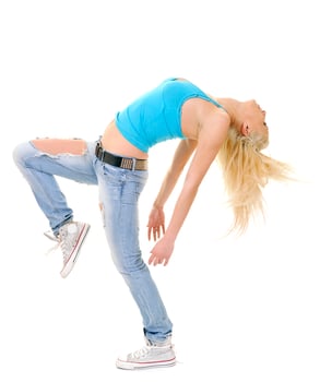 Woman on white background photo