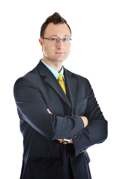 one young businessman isolated photo