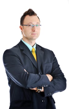 one young businessman isolated photo