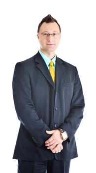 one young businessman isolated photo