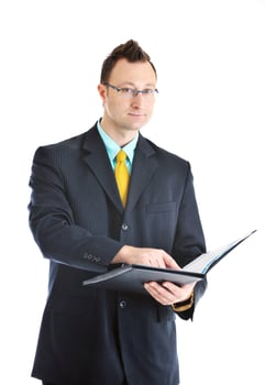 one young businessman isolated photo