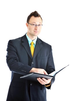 one young businessman isolated photo