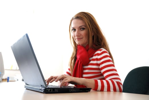 businesswoman in red... photo