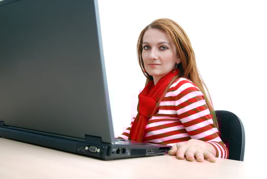 businesswoman in red... photo