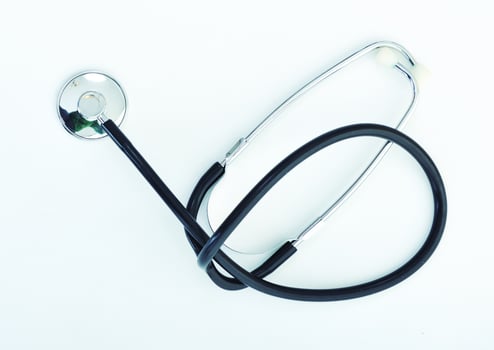 stethoscope isolated on white photo