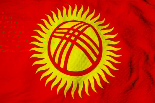 3D rendering Kyrgyz flag photo