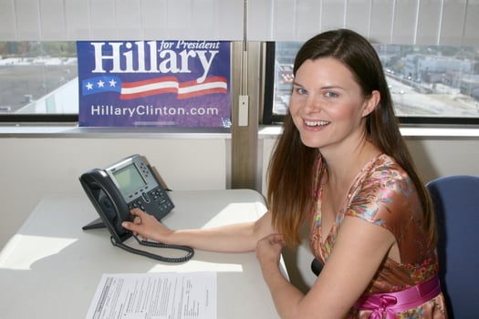 Heather Tom continues to work in her spare time for the Clinton Campaign Hillary Clinton Presidential Campaign LA Headquarters Century City CA April 24 2008 photo