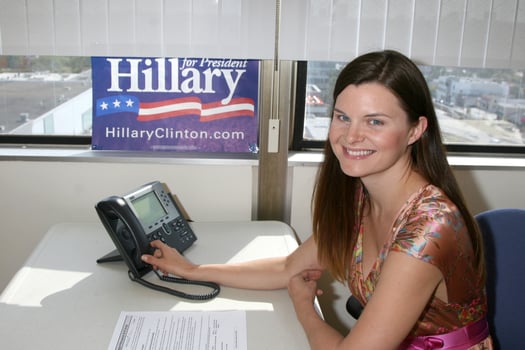 Heather Tom continues to work in her spare time for the Clinton Campaign Hillary Clinton Presidential Campaign LA Headquarters Century City CA April 24 2008 photo