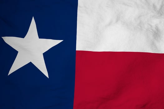 Flag of Texas in 3D rendering photo