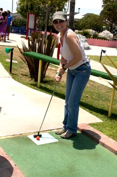 Erin Moran at the Celebrity Miniature Golf Tourament at Boomers in Irvine CA on July 26 2009 2008 photo