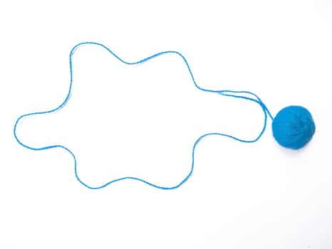 Knitting yarn on isolated white background photo