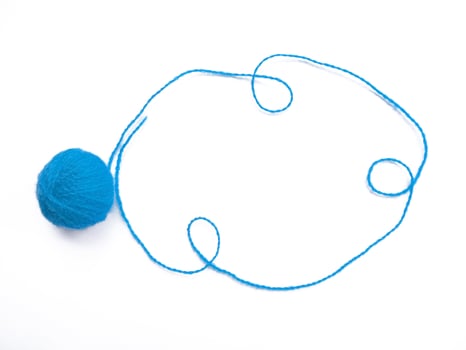 Knitting yarn on isolated white background photo