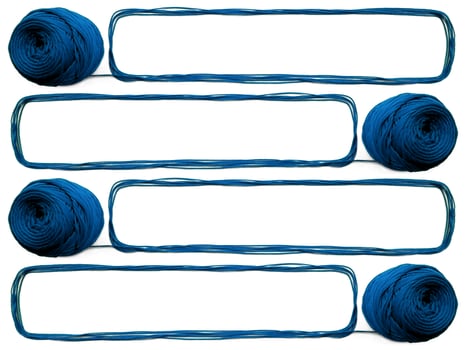 Knitting yarn for handicrafts isolated on white background photo