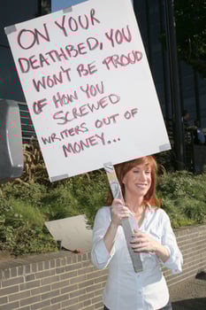 Kathy Griffin Screen Actors Guild Support the Writers Guild of America Strike Outside NBCUniversal Studios Lot Lankershim Blvd Los Angeles CA November 13 2007 2007 Kathy Hutchins Hutchins Photo